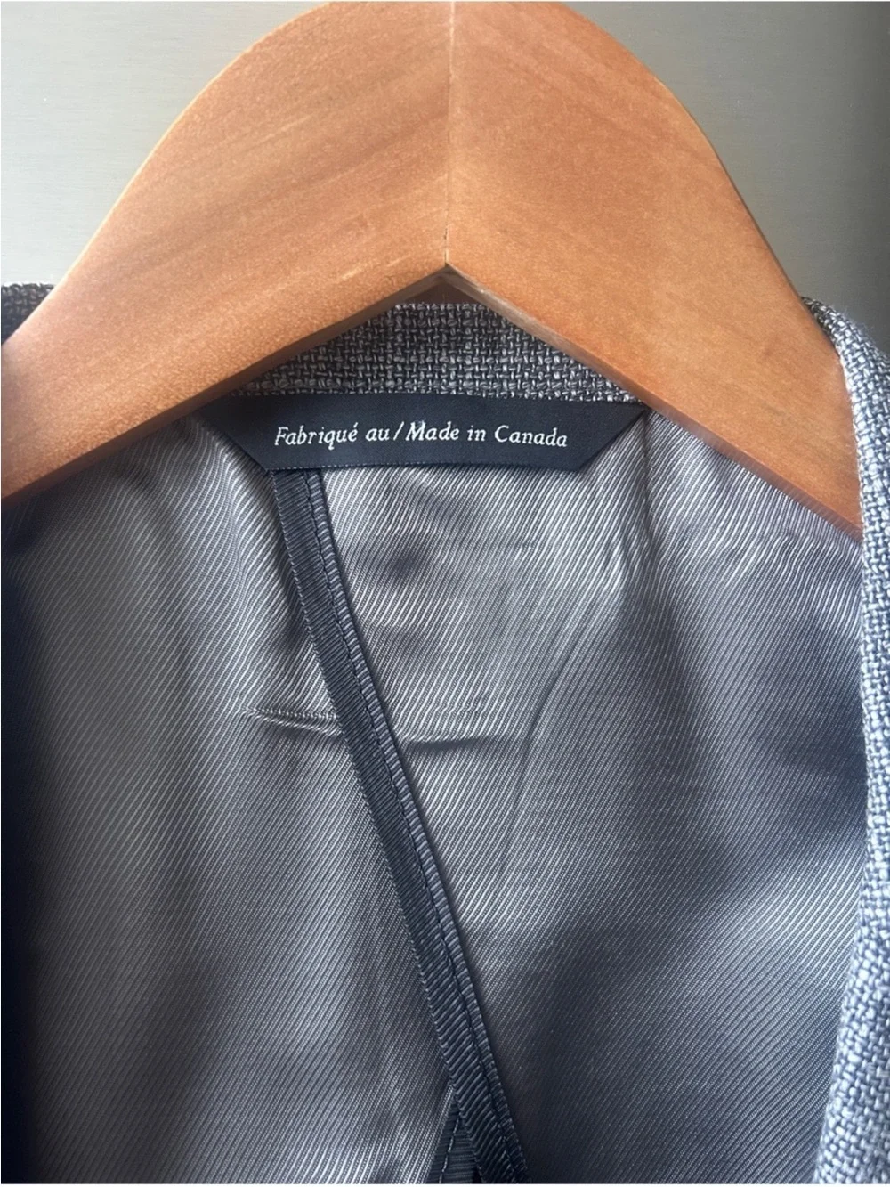 Copley 46T Reda 1865 Super 110s Wool Gray Blazer Made Canada